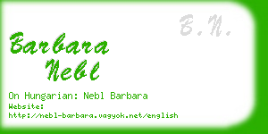 barbara nebl business card